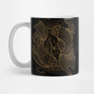 Two Koi Fish in a Mandala Mug